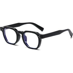 Fashion Blue Light Glasses for Men Women Retro Square Frame Computer Glasses Reduce Eye Strain