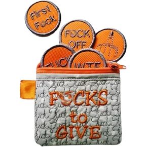 Big Bag of F*CKS to Give Zipper Pouch, Humor Different Kinds of 17 "Fucks",No f*CKS Given, Sweary Gift, Handmade Bag of F*CKS, Hen Party Gift, Zero F*CKS,Sarcastic Gag Stress Relief Gift (Blue)