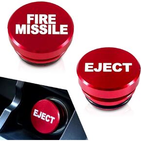 2 PCS Cigarette Lighter Plug Cover, Aluminum Dustproof Plugs, Car Decorations, for Vehicles with Standard 12 Volt Power Source Cigarette Lighter Plug (Red)