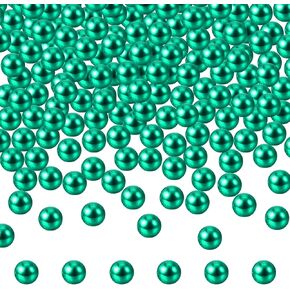 1100PCS Grey Pearls Beads for Centerpieces Vases, No Hole Grey Beads, 8mm No Hole Makeup Beads to Hold Lipstick Eyeliner, Vase Fillers, Vase Filler Pearl for Table Wedding Party Decor