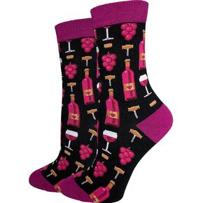 Womens Wine Socks - Combed Cotton Soft