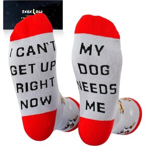 ZXGXLAW Funny Socks I Can't Get Up Right Now Gog Dad Cat Mom,Birthday Christmas Gifts for Crazy Animal Lovers