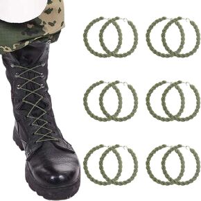 12PCS Elastic Boot Blousers Military, Green Military Boot Strap with Metal Hooks Military Boot Straps 丨Boot Blousers Military Elastic Strap for Navy Army Air Boot-Blousers-Military ﻿