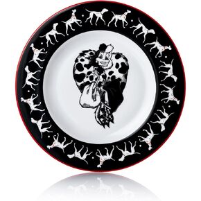 Disney 101 Dalmatians Cruella 6" Plate, Fine Bone China, 16.7 × 16.7 × 1 cm, Multicolor