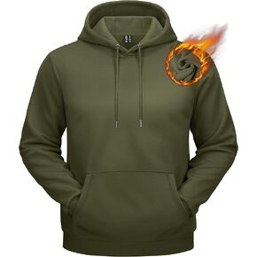 TACVASEN Men's Athletic Hoodies Fleece Lined Sweatshirt Pullover Soft Casual Winter Hooded Sweatshirt with Pocket
