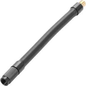 Motoforti Universal Tire Inflator Extension Tube Air Pump Extend Hose Adapter Tire Valve 5.51inch M8x0.8 10mm OD Durable Rubber Black Connector