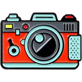 شارة بروش دبوس على شكل طية صدر السترة فاخرة مصنوعة يدويًا من Flairs New York (كاميرا لومو حمراء، دبوس واحد)