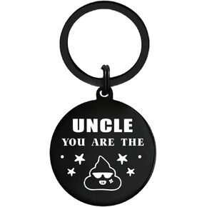 ABNTY Keychain for Uncle, Funny and Heartfelt Gift for Uncle from Nephew or Niece, Engraved Pendant with Love & Appreciation, Uncle Birthday, Father’s Day, or Christmas Gift