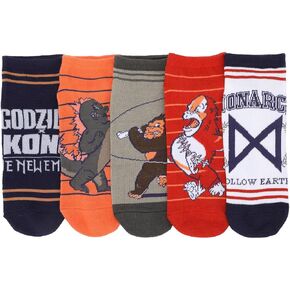 Bioworld Godzilla Vs Kong The New Empire Titans Women's 5-Pair Ankle Socks