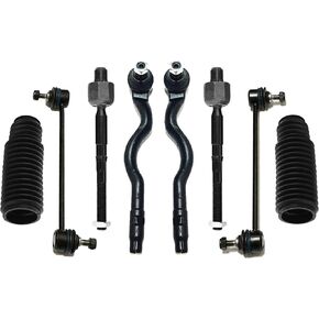 PartsW - Front 8 Pc Suspension Steering Kit For BMW 323i 2000/ 325Ci 2001-2006/ 330Ci 2001-2006/ Z4 2003-2008 All Models + More/Inner Outer Tie Rod Ends Bellow Boots Sway Bar Links