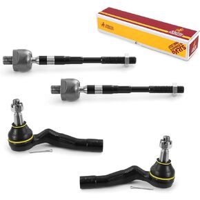 Metrix Premium Chassis Parts - 4 PC Inner & Outer Tie Rod End Kit Fits 2003-2006 Infiniti G35, 2007 Infiniti G35, 2003-2009 Nissan 350Z, Replacement EV80279, ES80579, ES80578, Made in Europe