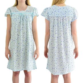 Ezi Women's Cap Sleeve Floral Nightgown