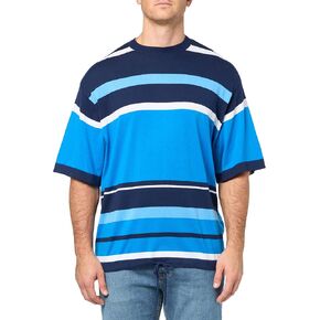 Armani Exchange Men's Cotton Viscose Silk Pullover Short Sleeve Stripe Sweater