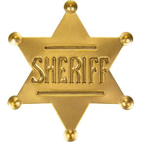 Sheriff Badge Metal Western Police Badge for Cowboy Party Decoration Dress-Up Custom Sheriff Badges School Carnival Party Props Prize