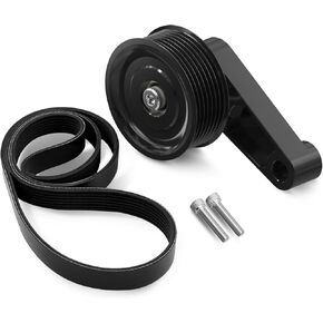 Bevinsee Adjustable EP3 Idler Pulley Kit Compatible with Honda Acura K20 Engines Black