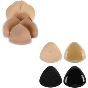 SERMICLE Bra Pad Inserts 4 Pairs Self-Adhesive Bra Pads Inserts
