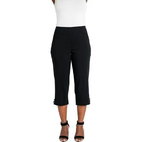 Briggs New York Women's Pull on Lace Up Hem Capri
