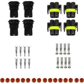 10PCS H8 H11 880 881 2 Pin Way Waterproof Connector Male and Female Adapter Wire Connectors for Headlights Fog Lights