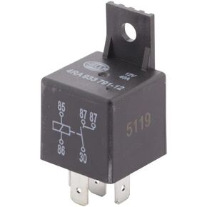 HELLA 933791121 12V, 5 Pin, Mini ISO Relay with Dual (87) Load Connections, Multi