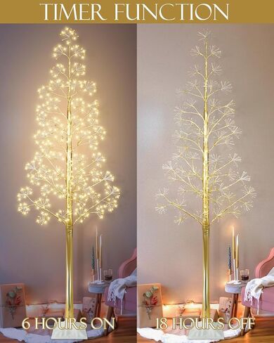 3FT Lighted Brich Tree with 260 LED Warm White Lights, Twinkling Tree, Fairy Light Spirit Tree, Twig Tree Prelit Artificial Tree for Home, Festival, Party, Shop, Indoor Decoration in Saudi Arabia