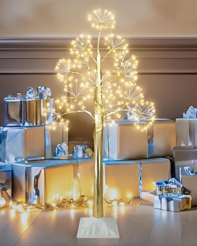 3FT Lighted Brich Tree with 260 LED Warm White Lights, Twinkling Tree, Fairy Light Spirit Tree, Twig Tree Prelit Artificial Tree for Home, Festival, Party, Shop, Indoor Decoration in Saudi Arabia