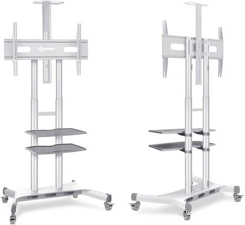 ONKRON Mobile TV Stand for 50" - 86" TVs up to 200 lbs - Adjustable TV Stand Portable - max VESA 800x500 - Tall TV Stand with Wheels/Mobile TV Cart Rolling TV Stand on Wheels Black in Saudi Arabia