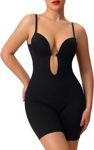 Slimers Backless Shapewear Strapless Bodysuit - Low Back Women Body Shaper : Slimming Built In Bra With Plunge in Saudi Arabia