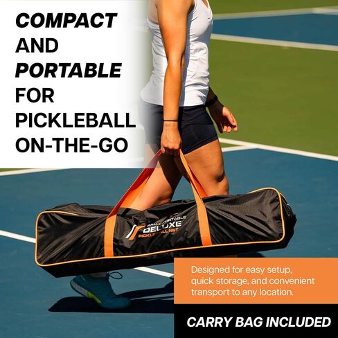 شبكة كرة البيسبول الخفيفة المحمولة من PickleballCentral Rally - شبكة وإطار كرة البيسبول المحمولة خفيفة الوزن بطول 20 قدمًا - ارتفاع التنظيم - سهولة الإعداد، إطار أنبوب فولاذي، حقيبة حمل شبكية in Saudi Arabia