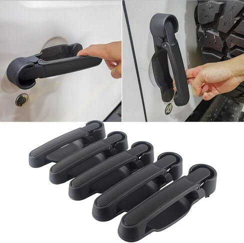 MAIKER Button Release Door Handles Kit & Tailgate Handle Compatible with 2007-2018 Jeep Wrangler JK JKU 4 Door 5PCS in Saudi Arabia