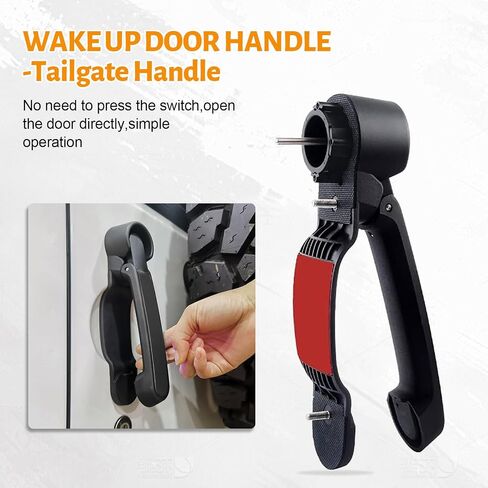 MAIKER Button Release Door Handles Kit & Tailgate Handle Compatible with 2007-2018 Jeep Wrangler JK JKU 4 Door 5PCS in Saudi Arabia