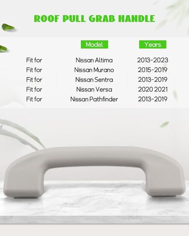 مقبض بدون خطاف مناسب لنيسان ألتيما 2013-2023، مقبض سحب السقف مناسب لسينترا باثفايندر 2013-2019 مورانو 2015-2019 فيرسا 2020 2021، استبدل 73940-6CA0A in Kuwait