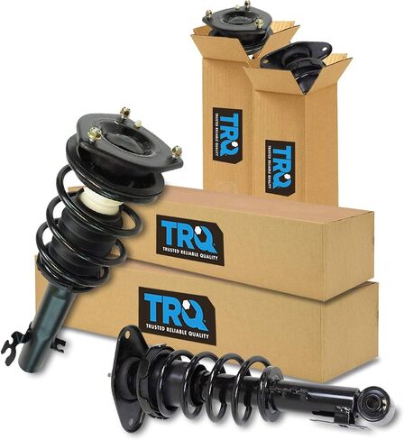 TRQ Front and Rear Complete Strut Assembly & Shock Absorber Kit Complete Strut & Coil Spring Assembly Shock & Spring Strut Assembly Compatible with 2007-2013 Mini Cooper in Saudi Arabia