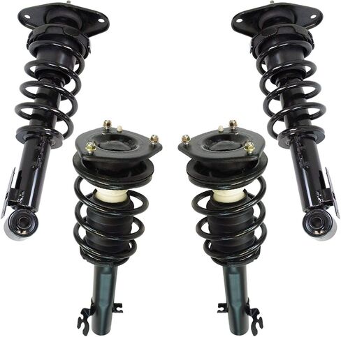 TRQ Front and Rear Complete Strut Assembly & Shock Absorber Kit Complete Strut & Coil Spring Assembly Shock & Spring Strut Assembly Compatible with 2007-2013 Mini Cooper in Saudi Arabia