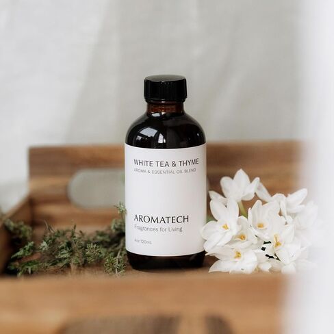 AromaTech White Tea and Thyme Aroma Essential Oil Blend: Luxury Hotel Inspired Aromatherapy with Tea Leaf, Fresh Thyme & Amber for Ultrasonic Diffusers & Nebulizers - 0.3 fl oz, 10 mL in Saudi Arabia