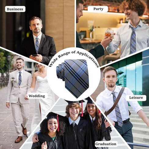 Striped Plaid Ties for Men, 3.15" Classic Mens Neck Tie for Party Meeting Lecture Dinner Business School Wedding in Saudi Arabia