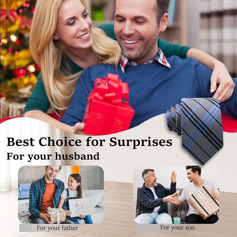 Striped Plaid Ties for Men, 3.15" Classic Mens Neck Tie for Party Meeting Lecture Dinner Business School Wedding in Saudi Arabia