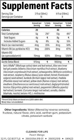 Isagenix Cleanse for Life - Detox System Support with Vitamins & Minerals - Support Healthy Metabolism with Antioxidant Supplement - Gluten & Soy Free Cleanse Drink - Peach Mango, 32 Oz in Kuwait