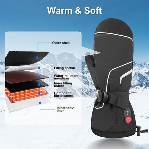 المنقذ الحرارة قفازات التزلج ساخنة شاشة تعمل باللمس 7.4 فولت 2200 مللي أمبير بطارية قفازات ساخنة للرجال في الهواء الطلق التزلج على الجليد قفازات ساخنة التزلج في فصل الشتاء in Kuwait