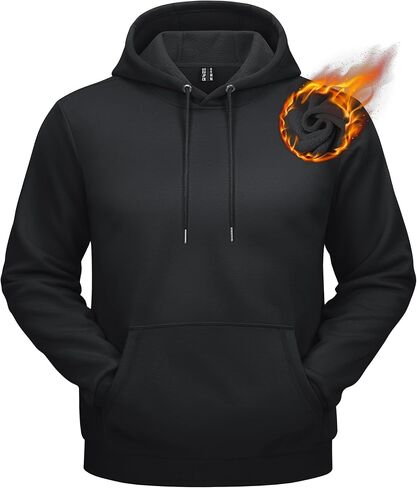 TACVASEN Men's Athletic Hoodies Fleece Lined Sweatshirt Pullover Soft Casual Winter Hooded Sweatshirt with Pocket in Saudi Arabia