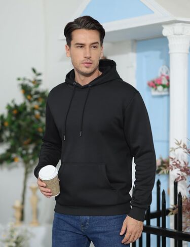 TACVASEN Men's Athletic Hoodies Fleece Lined Sweatshirt Pullover Soft Casual Winter Hooded Sweatshirt with Pocket in Saudi Arabia