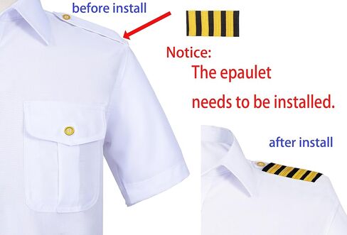 Kids Yacht Captain Sailor Costume for Boys Shirt Hat Accessories 6 Pcs Set Party Cosplay 2-12Years in Kuwait
