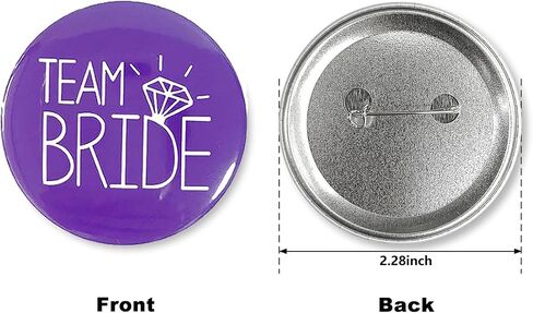 Brida Team Bride Buttons Pins,Wedding Party Bride Shower Tinplate Badge Pins Set Bridesmaid Group Button Bachelorette Party Bride to be Gift Decorating Accessory 6 Pcs in Kuwait