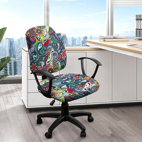 EEEKit غطاء كرسي المكتب، غطاء كرسي الكمبيوتر، غطاء مقعد كرسي المكتب القابل للتمدد، غطاء خلفي لكرسي المكتب الدوار in Kuwait