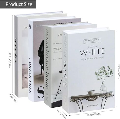 4 عبوات من الكتب الصناعية للديكور، كتب زخرفية عصرية من Ediactcyl لتزيين غرفة رف الكتب in Kuwait