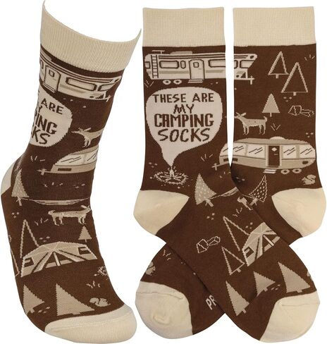 Primitives by Kathy Socks - These Are My Camping Socks, Unisex, One Size, LOL Collection in Saudi Arabia