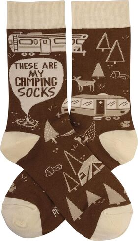 Primitives by Kathy Socks - These Are My Camping Socks, Unisex, One Size, LOL Collection in Saudi Arabia