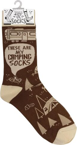 Primitives by Kathy Socks - These Are My Camping Socks, Unisex, One Size, LOL Collection in Saudi Arabia
