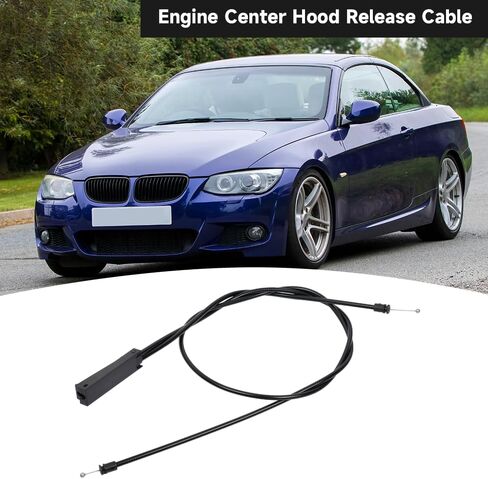 Front Hood Latch Cable Engine Hood Release Cable - Compatible for BMW 328xi/335xi 2007-2008 for BMW 328i xDrive/335i xDrive 2009-2013 for BMW 335d/335i/335is/X1/M3 - Replace Part 51237184432 in Saudi Arabia