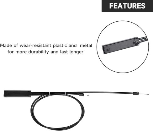 Front Hood Latch Cable Engine Hood Release Cable - Compatible for BMW 328xi/335xi 2007-2008 for BMW 328i xDrive/335i xDrive 2009-2013 for BMW 335d/335i/335is/X1/M3 - Replace Part 51237184432 in Saudi Arabia