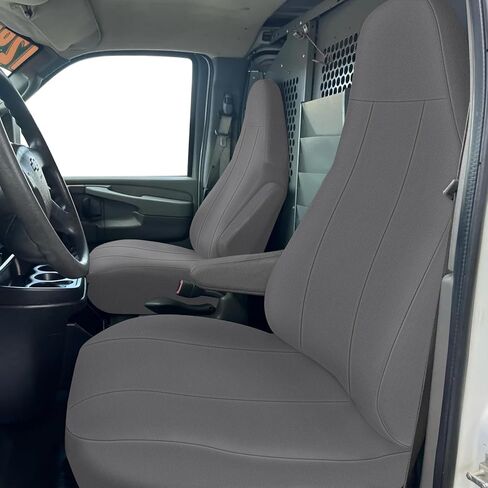 أغطية المقاعد الأمامية المخصصة من SAPUBK يمكن استبدالها لملحقات كراسي الكابتن Chevy Express & GMC Savanna 1996-2009 مع مساند رأس مصبوبة in Kuwait
